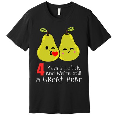 4th Wedding Anniversary Gifts Funny Couples Premium T-Shirt