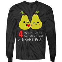 4th Wedding Anniversary Gifts Funny Couples Tie-Dye Long Sleeve Shirt