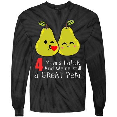 4th Wedding Anniversary Gifts Funny Couples Tie-Dye Long Sleeve Shirt