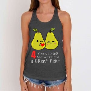 4th Wedding Anniversary Gifts Funny Couples Women's Knotted Racerback Tank