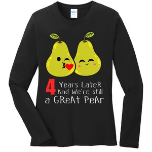 4th Wedding Anniversary Gifts Funny Couples Ladies Long Sleeve Shirt