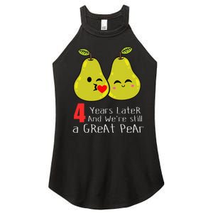 4th Wedding Anniversary Gifts Funny Couples Women's Perfect Tri Rocker Tank