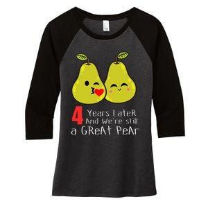 4th Wedding Anniversary Gifts Funny Couples Women's Tri-Blend 3/4-Sleeve Raglan Shirt