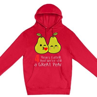 4th Wedding Anniversary Gifts Funny Couples Premium Pullover Hoodie