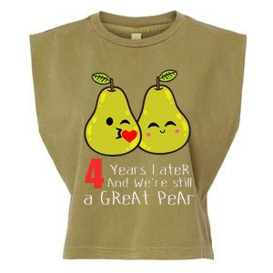 4th Wedding Anniversary Gifts Funny Couples Garment-Dyed Women's Muscle Tee