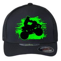 4 Wheeler Quad Bike ATV Riding Gift Flexfit Unipanel Trucker Cap