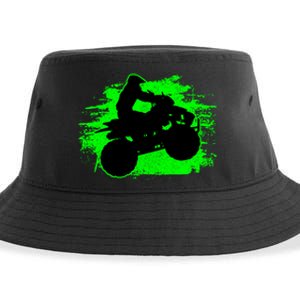 4 Wheeler Quad Bike ATV Riding Gift Sustainable Bucket Hat