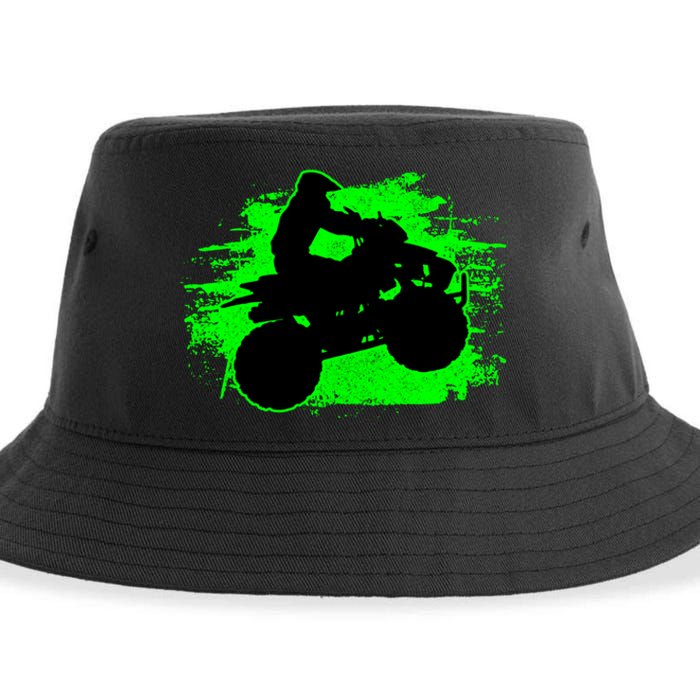 4 Wheeler Quad Bike ATV Riding Gift Sustainable Bucket Hat