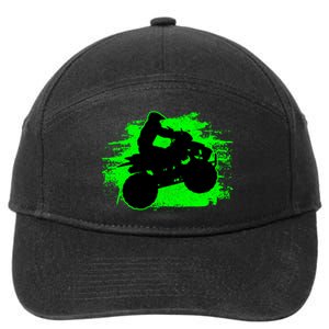 4 Wheeler Quad Bike ATV Riding Gift 7-Panel Snapback Hat