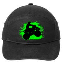 4 Wheeler Quad Bike ATV Riding Gift 7-Panel Snapback Hat