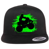 4 Wheeler Quad Bike ATV Riding Gift Flat Bill Trucker Hat