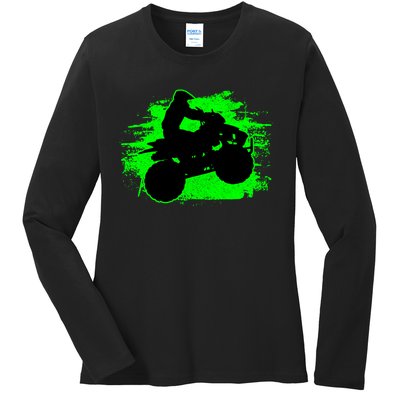 4 Wheeler Quad Bike ATV Riding Gift Ladies Long Sleeve Shirt