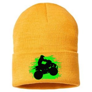 4 Wheeler Quad Bike ATV Riding Gift Sustainable Knit Beanie