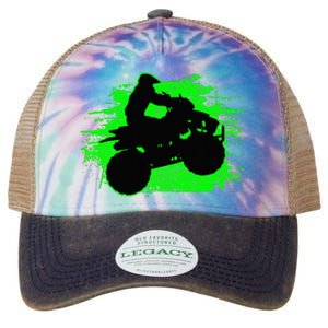 4 Wheeler Quad Bike ATV Riding Gift Legacy Tie Dye Trucker Hat