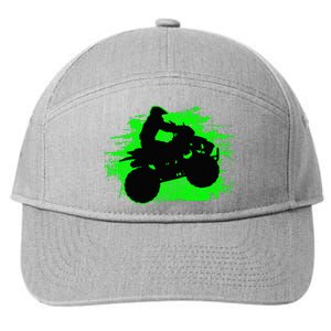 4 Wheeler Quad Bike ATV Riding Gift 7-Panel Snapback Hat