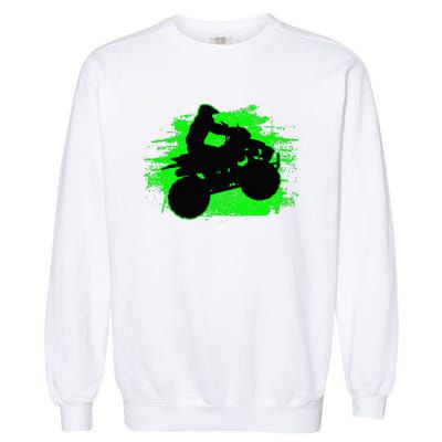 4 Wheeler Quad Bike ATV Riding Gift Garment-Dyed Sweatshirt