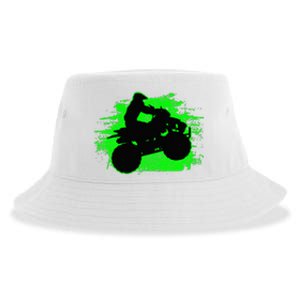 4 Wheeler Quad Bike ATV Riding Gift Sustainable Bucket Hat