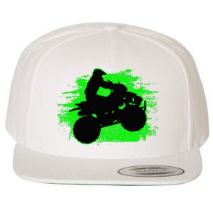 4 Wheeler Quad Bike ATV Riding Gift Wool Snapback Cap