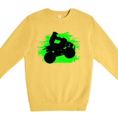 4 Wheeler Quad Bike ATV Riding Gift Men Premium Crewneck Sweatshirt