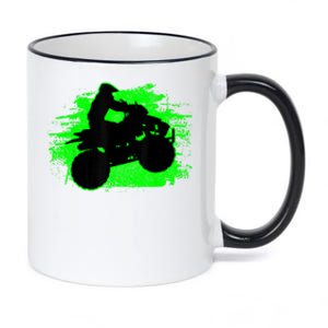 4 Wheeler Quad Bike ATV Riding Gift Men 11oz Black Color Changing Mug