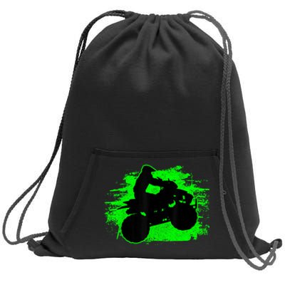 4 Wheeler Quad Bike ATV Riding Gift Men Sweatshirt Cinch Pack Bag