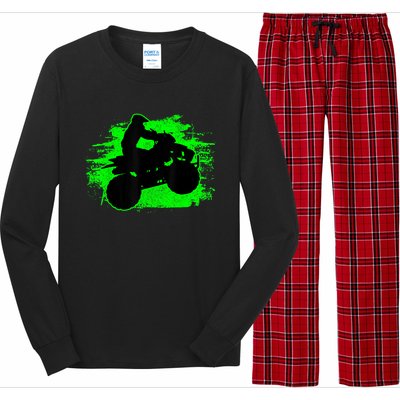 4 Wheeler Quad Bike ATV Riding Gift Men Long Sleeve Pajama Set