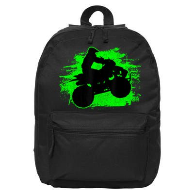 4 Wheeler Quad Bike ATV Riding Gift Men 16 in Basic Backpack