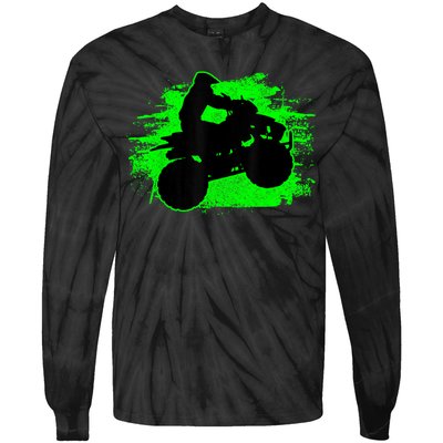 4 Wheeler Quad Bike ATV Riding Gift Men Tie-Dye Long Sleeve Shirt