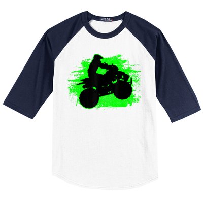 4 Wheeler Quad Bike ATV Riding Gift Men Baseball Sleeve Shirt