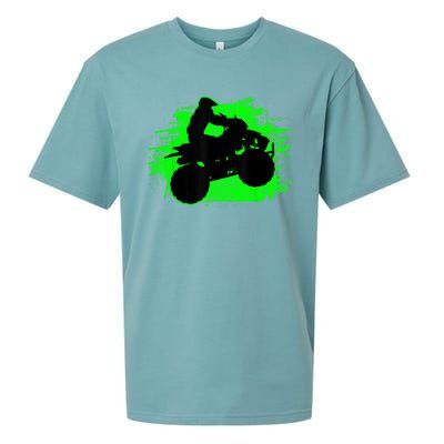 4 Wheeler Quad Bike ATV Riding Gift Men Sueded Cloud Jersey T-Shirt