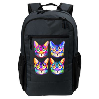 4X Cats - Colorful Portrait Daily Commute Backpack