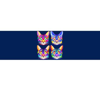 4X Cats - Colorful Portrait Bumper Sticker