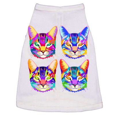 4X Cats - Colorful Portrait Doggie Tank