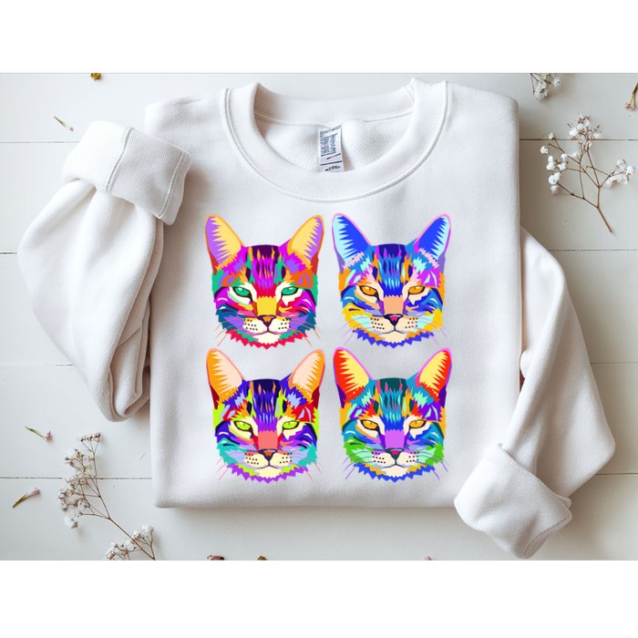 4X Cats - Colorful Portrait Sweatshirt