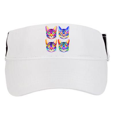 4X Cats - Colorful Portrait Adult Drive Performance Visor