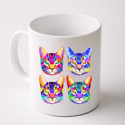 4X Cats - Colorful Portrait Coffee Mug