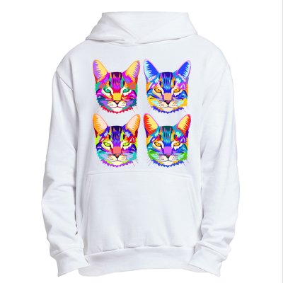 4X Cats - Colorful Portrait Urban Pullover Hoodie