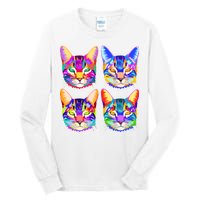 4X Cats - Colorful Portrait Tall Long Sleeve T-Shirt