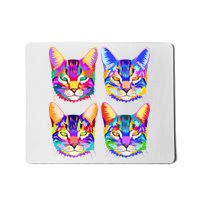 4X Cats - Colorful Portrait Mousepad