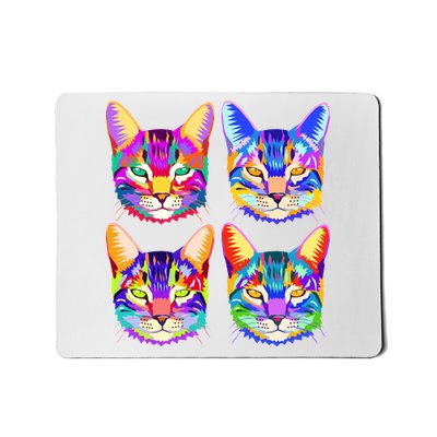 4X Cats - Colorful Portrait Mousepad