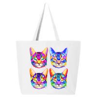 4X Cats - Colorful Portrait 25L Jumbo Tote