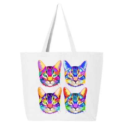 4X Cats - Colorful Portrait 25L Jumbo Tote