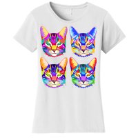 4X Cats - Colorful Portrait Women's T-Shirt