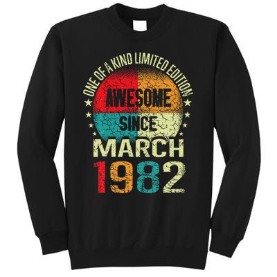 41 Year Awesome Since March 1982 Vintage 41st Birthday Gifts Sweatshirt