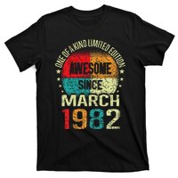 41 Year Awesome Since March 1982 Vintage 41st Birthday Gifts T-Shirt