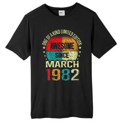 41 Year Awesome Since March 1982 Vintage 41st Birthday Gifts Tall Fusion ChromaSoft Performance T-Shirt