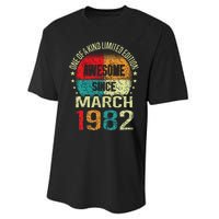 41 Year Awesome Since March 1982 Vintage 41st Birthday Gifts Performance Sprint T-Shirt