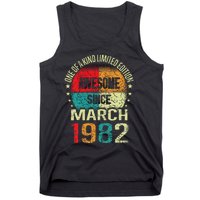 41 Year Awesome Since March 1982 Vintage 41st Birthday Gifts Tank Top