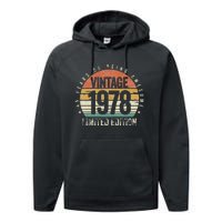 45 Years Being Awesome Vintage 1978 Limited Edition Birthday Performance Fleece Hoodie