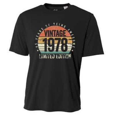 45 Years Being Awesome Vintage 1978 Limited Edition Birthday Cooling Performance Crew T-Shirt